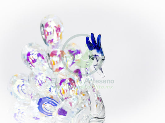 Adorno Cristal 25-1 #10 | Pavo Real Arcoiris
