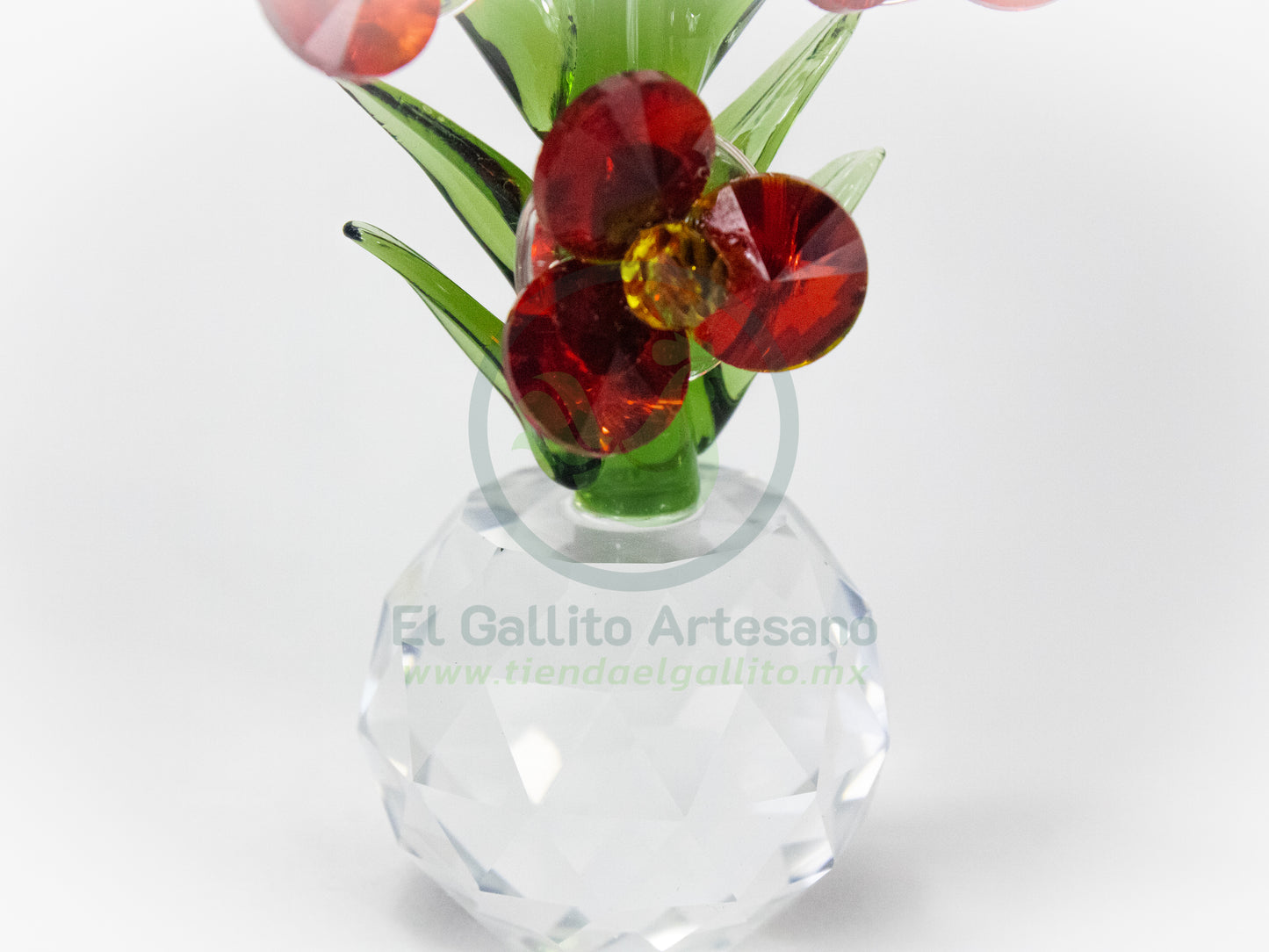 Adorno Cristal 25-1 #14 | Flor Roja