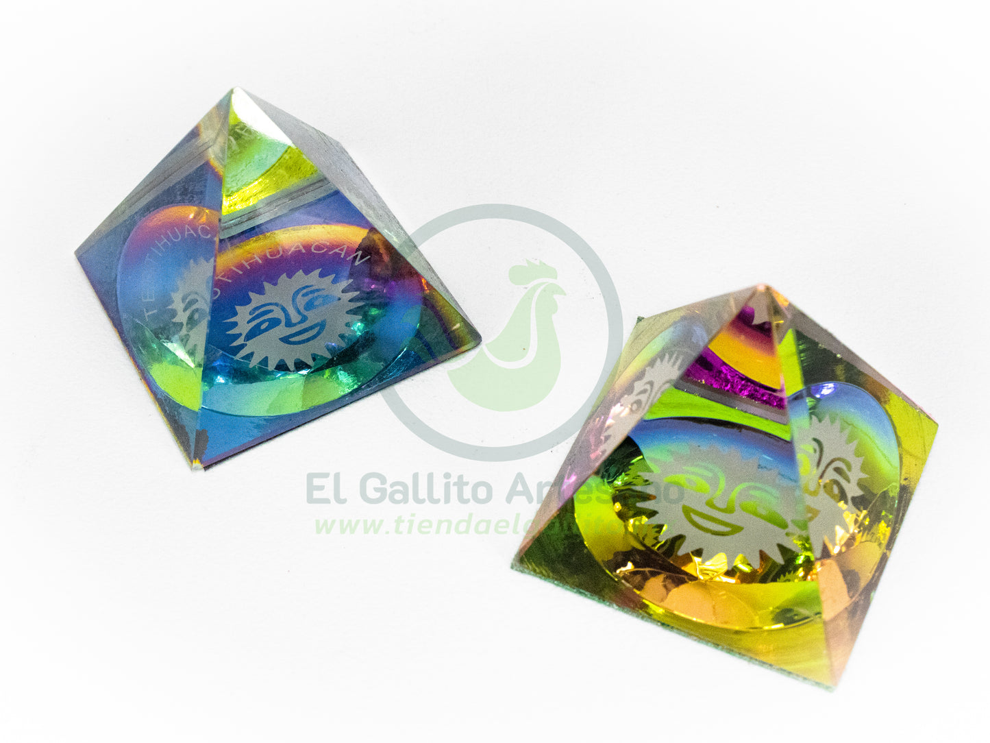 Adorno Cristal 25-1 #1 | Piramide con Cara Sol