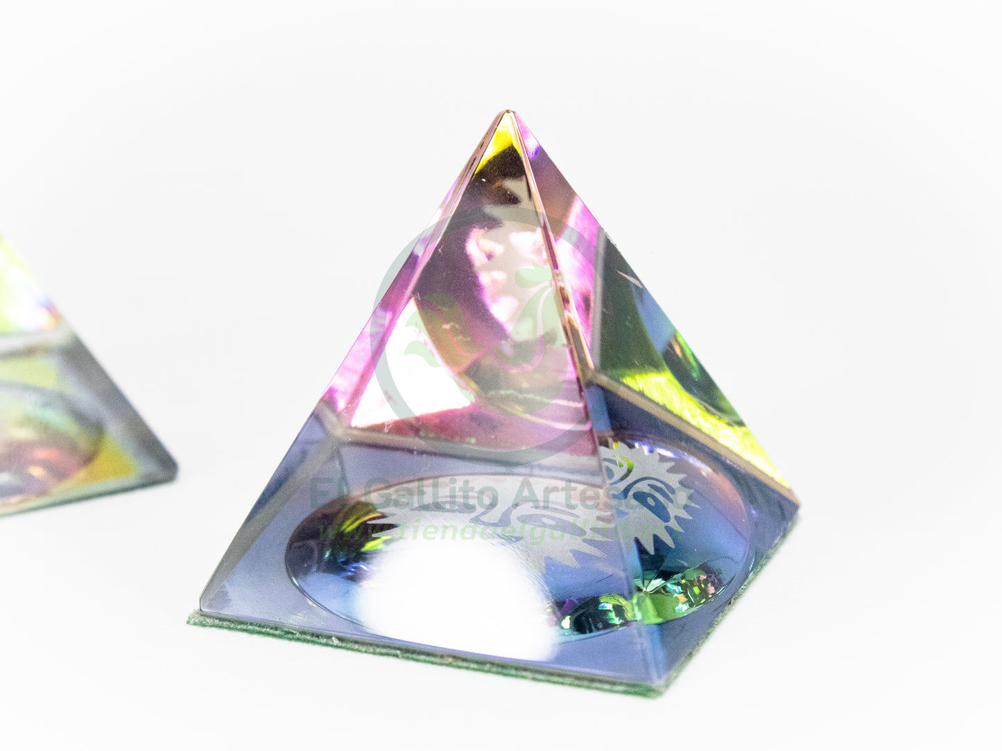 Adorno Cristal 25-1 #1 | Piramide con Cara Sol