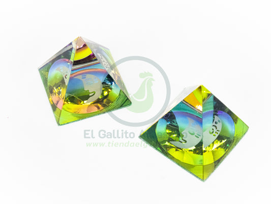 Adorno Cristal 25-1 #2 | Piramide con Cara Luna