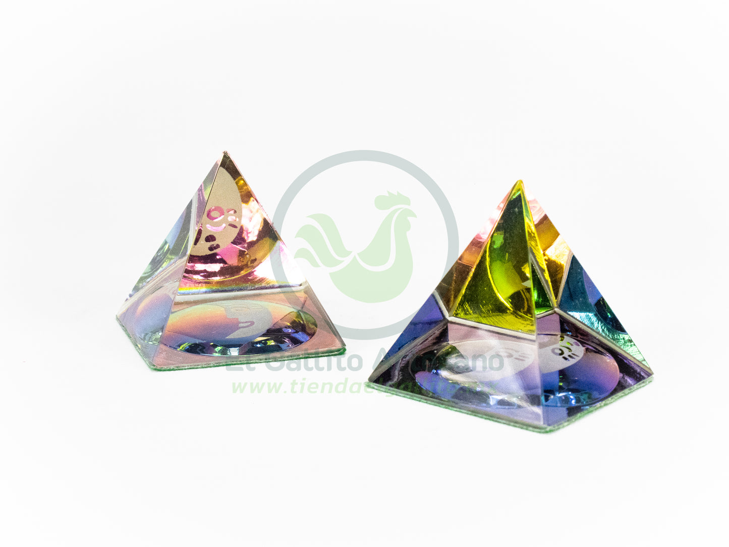 Adorno Cristal 25-1 #2 | Piramide con Cara Luna