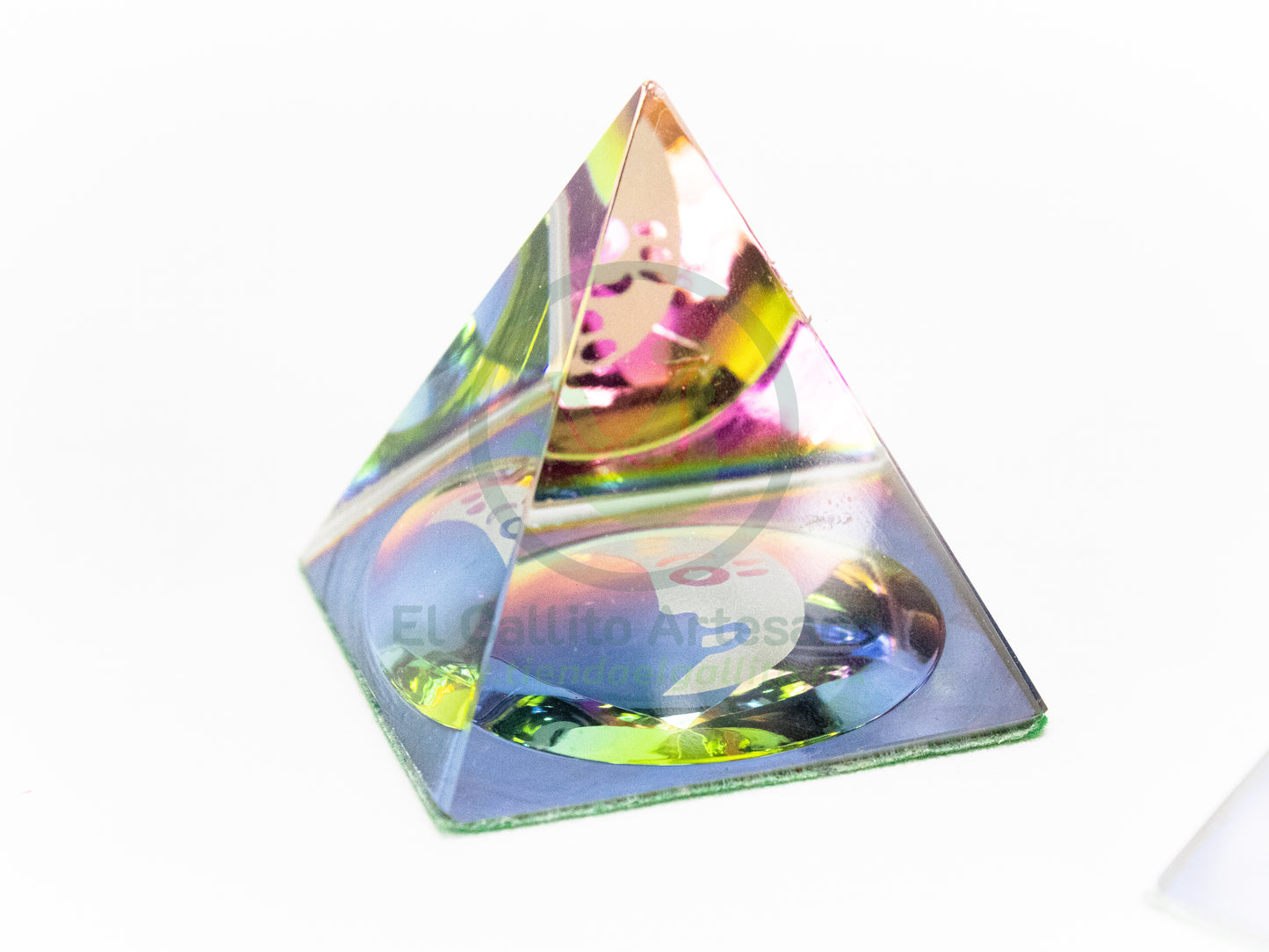 Adorno Cristal 25-1 #2 | Piramide con Cara Luna