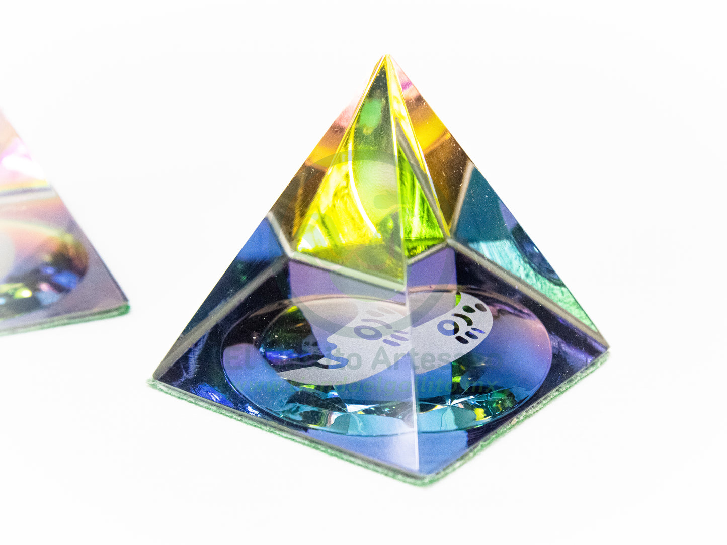 Adorno Cristal 25-1 #2 | Piramide con Cara Luna