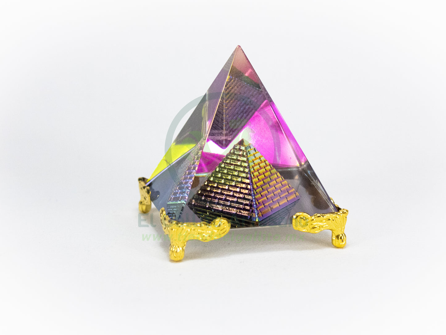 Adorno Cristal 25-1 #3 | Piramide Arcoiris