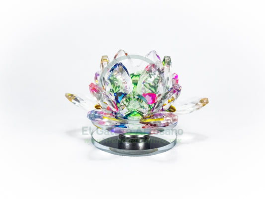 Adorno Cristal 25-1 #6 | Flor de Loto Arcoiris