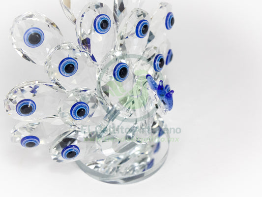 Adorno Cristal 25-1 #9 | Pavo Real Ojo Turco