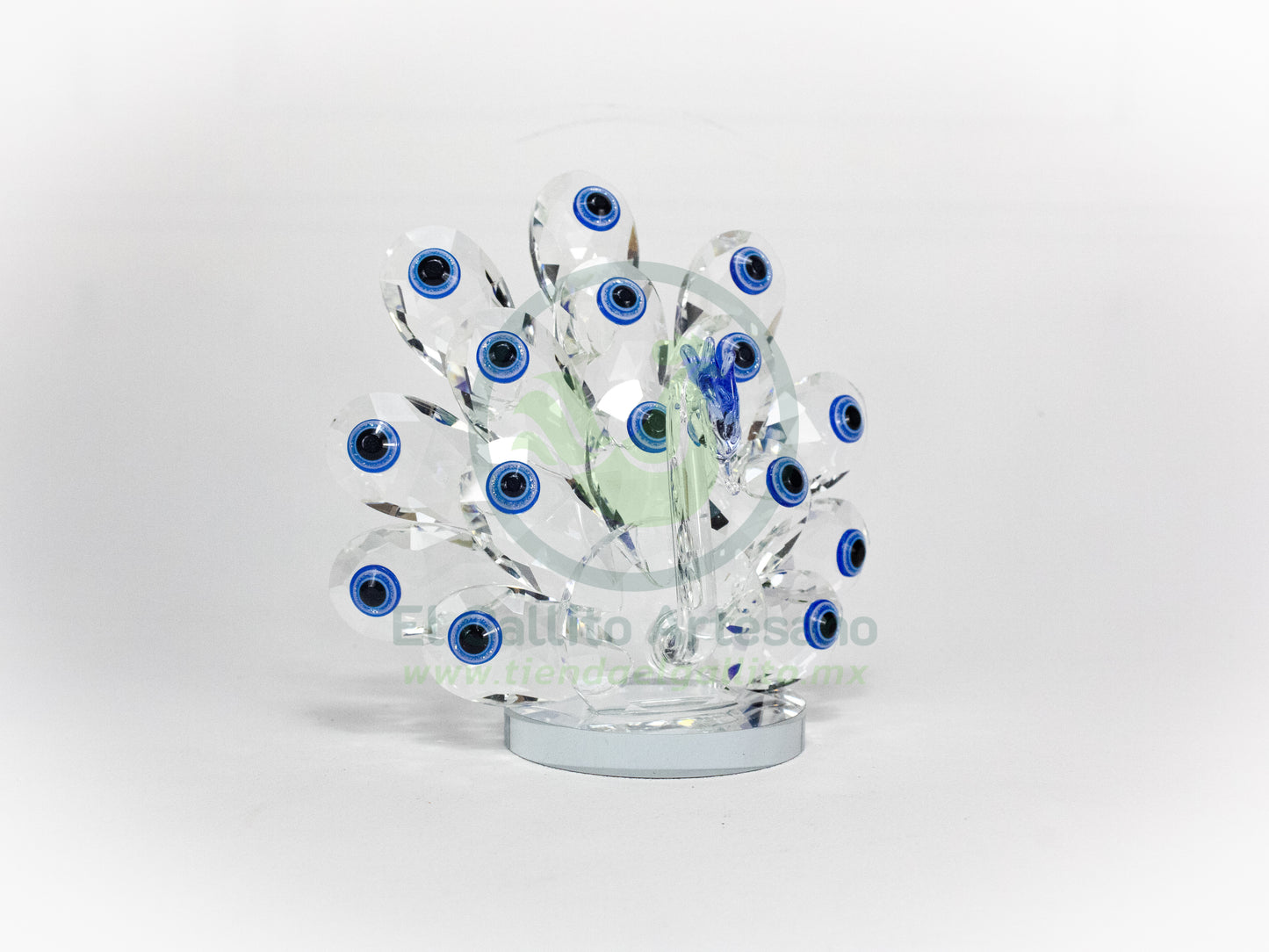 Adorno Cristal 25-1 #9 | Pavo Real Ojo Turco