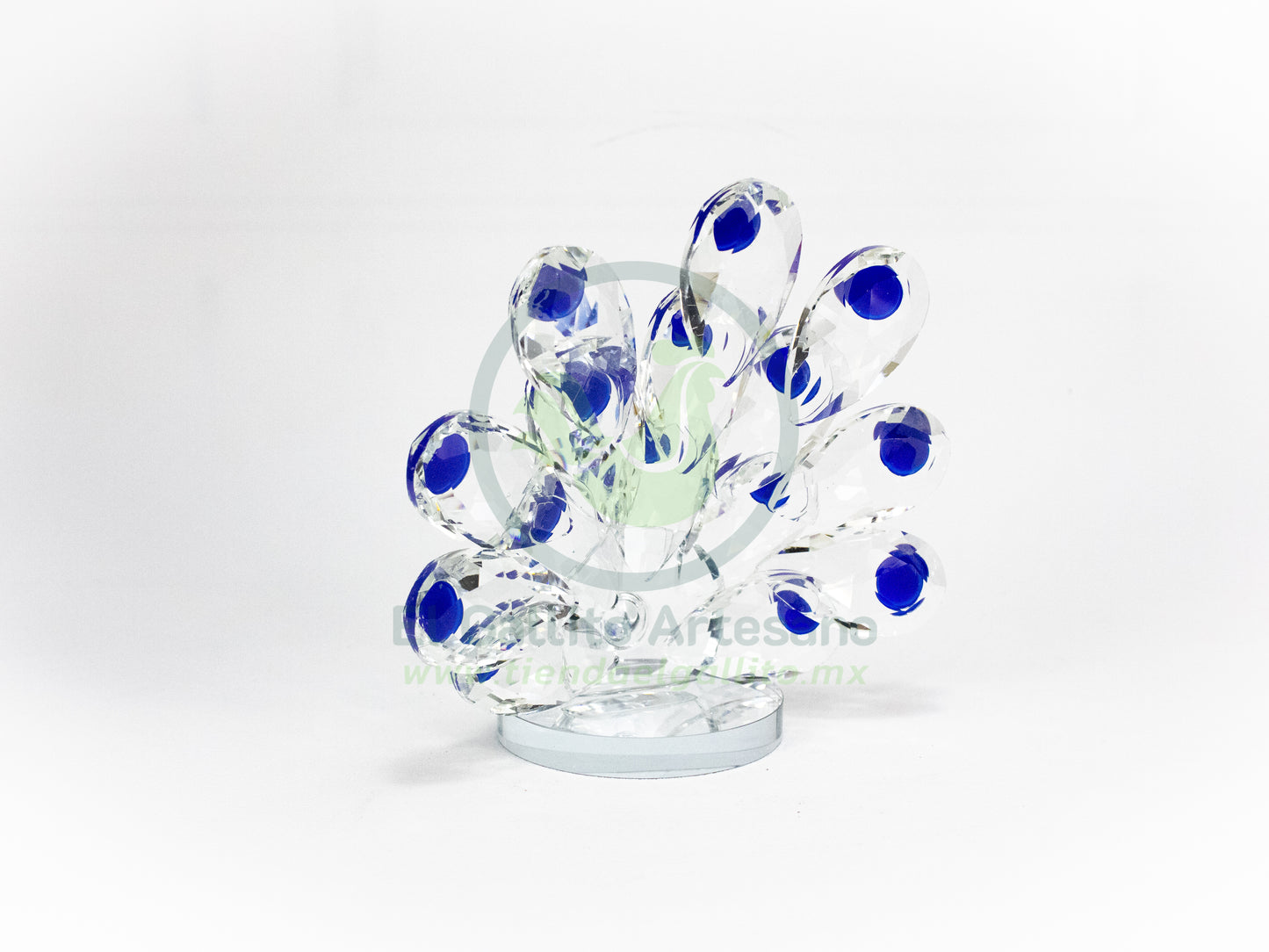 Adorno Cristal 25-1 #9 | Pavo Real Ojo Turco