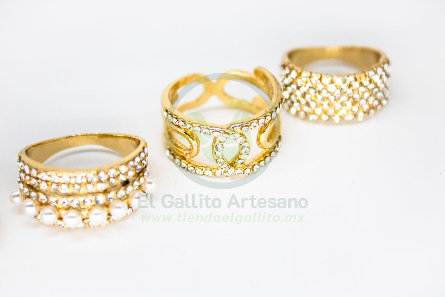 Anillo Acero MD2 | Dorado Cristal