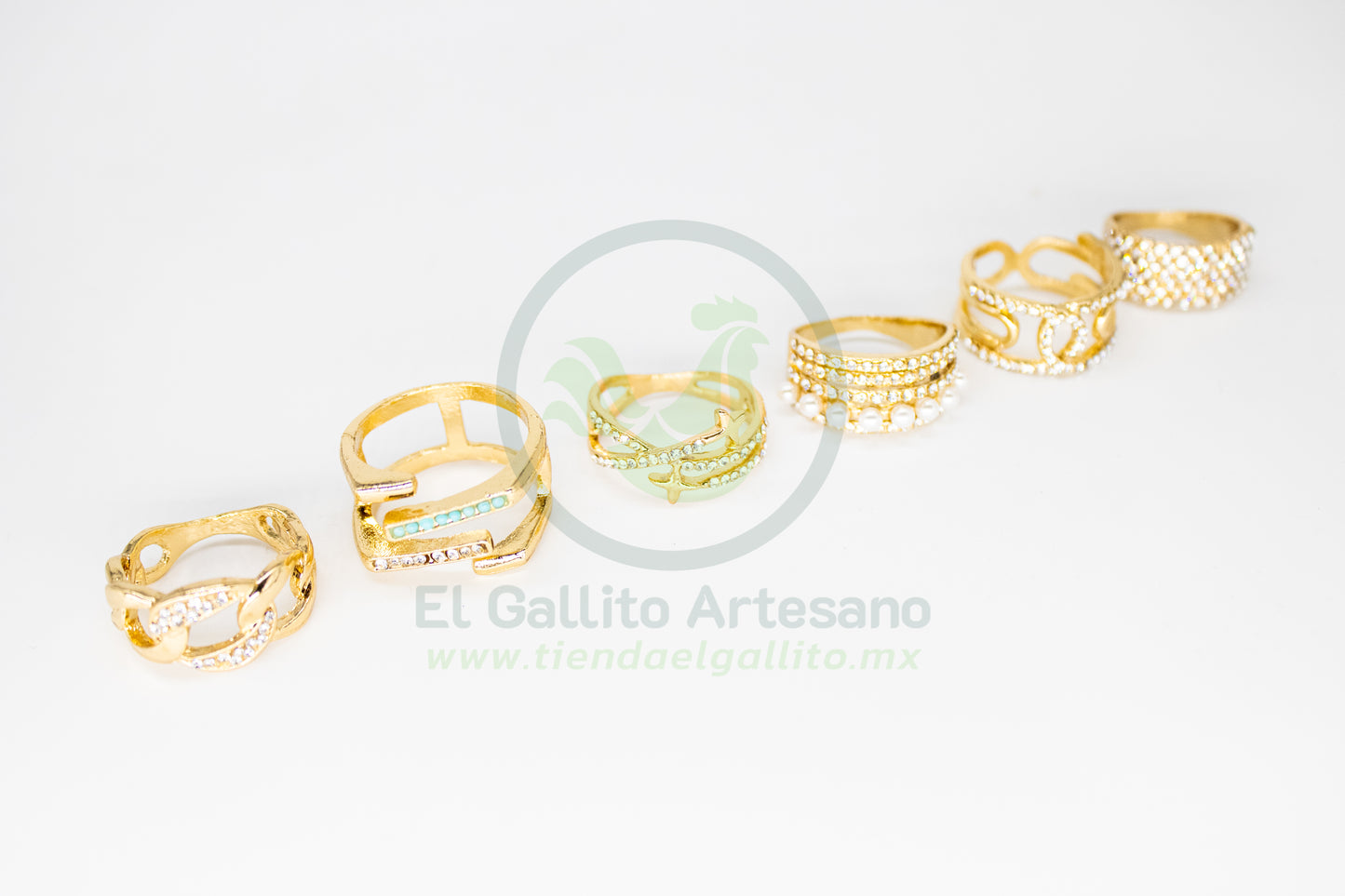 Anillo Acero MD2 | Dorado Cristal