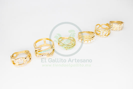 Anillo Acero MD2 | Dorado Cristal