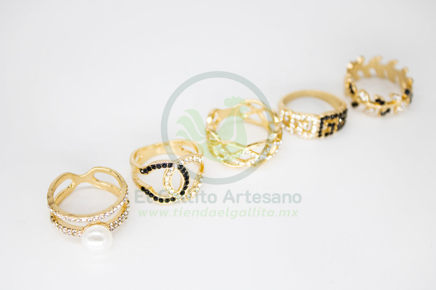 Anillo Acero MD2 | Dorado Elegante B/N