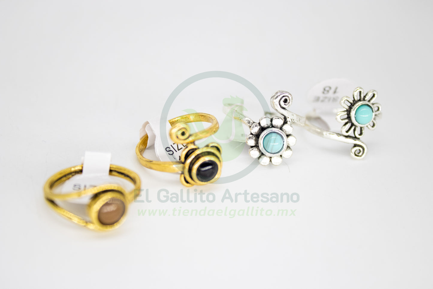 Anillo Acero MD2 | Espiral con Piedra