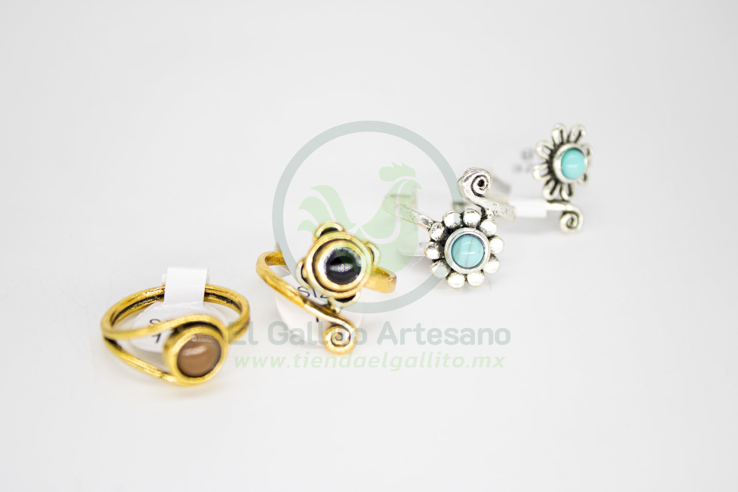 Anillo Acero MD2 | Espiral con Piedra