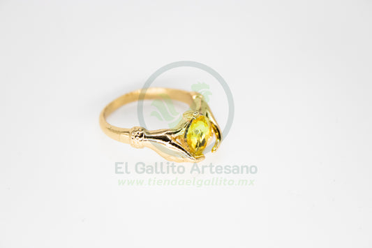 Anillo Acero MD2 | Manos con Gema