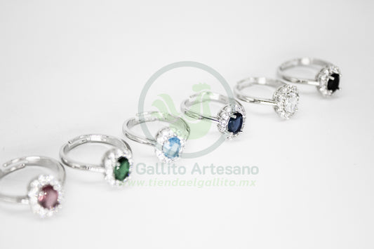 Anillo MD4 | Cristal Varios Colores (Ajustable)