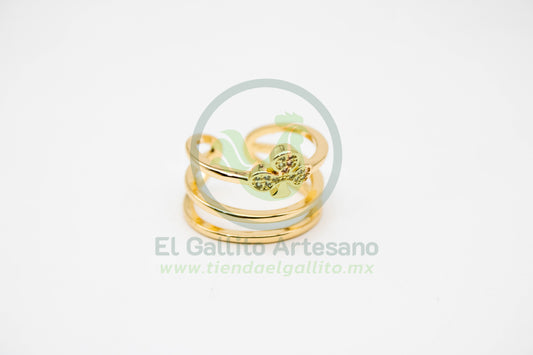 Anillo VIVI 31 | Tres Lin Trébol Ajustable