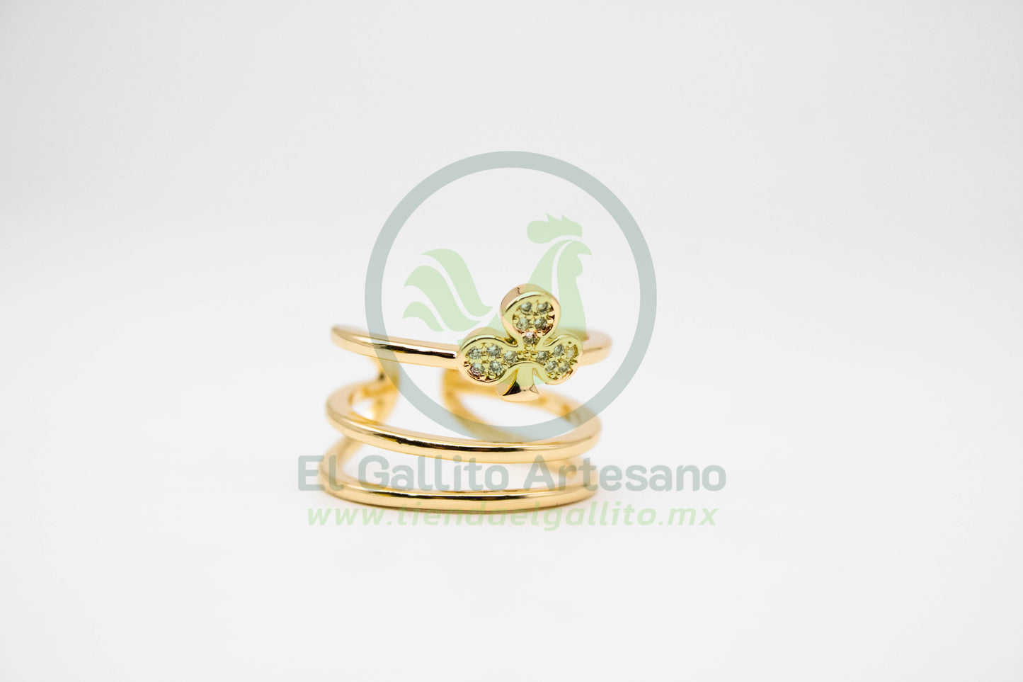 Anillo VIVI 31 | Tres Lin Trébol Ajustable