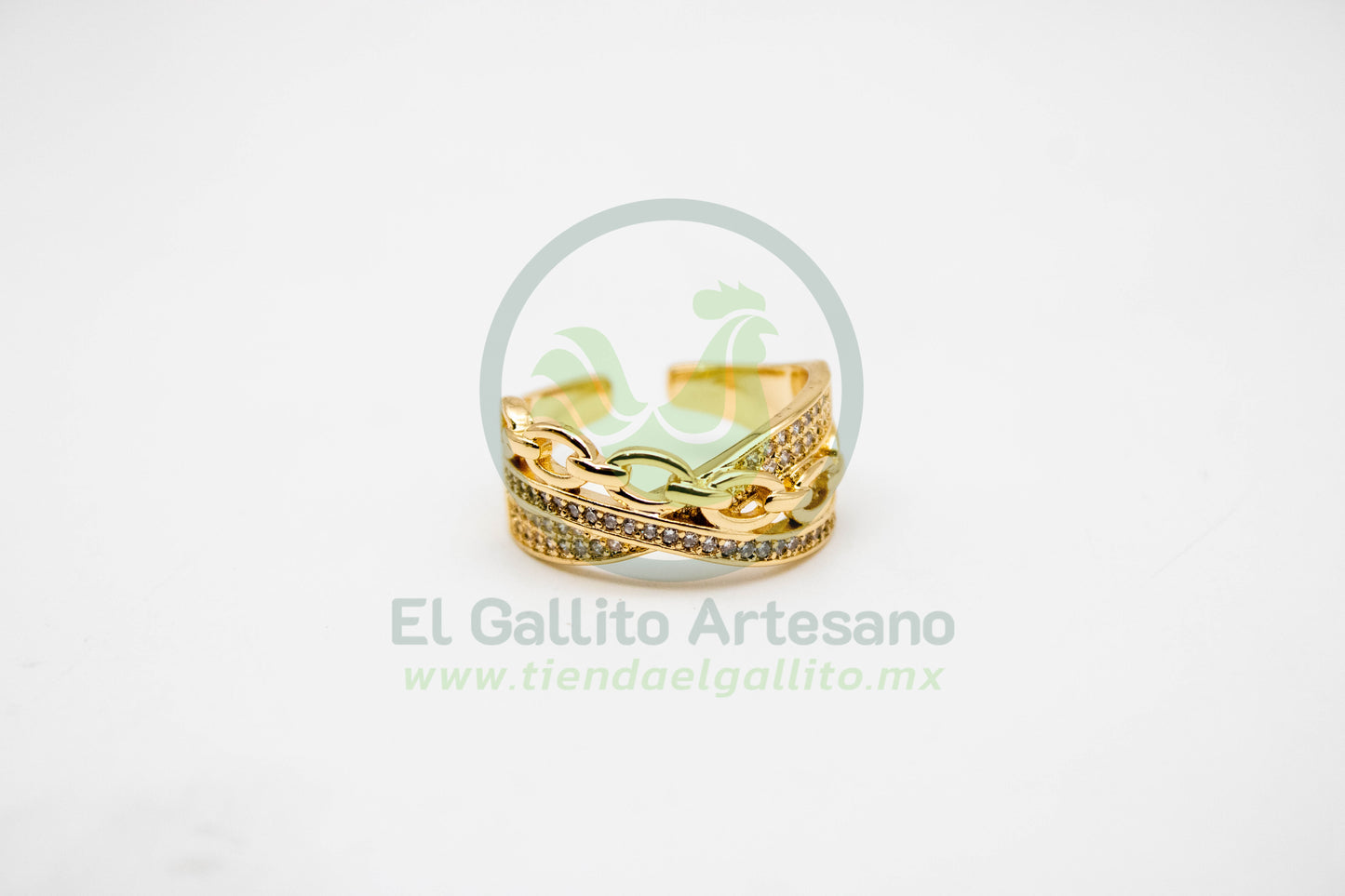 Anillo VIVI 48 | Cadena 3 Filas Cristales