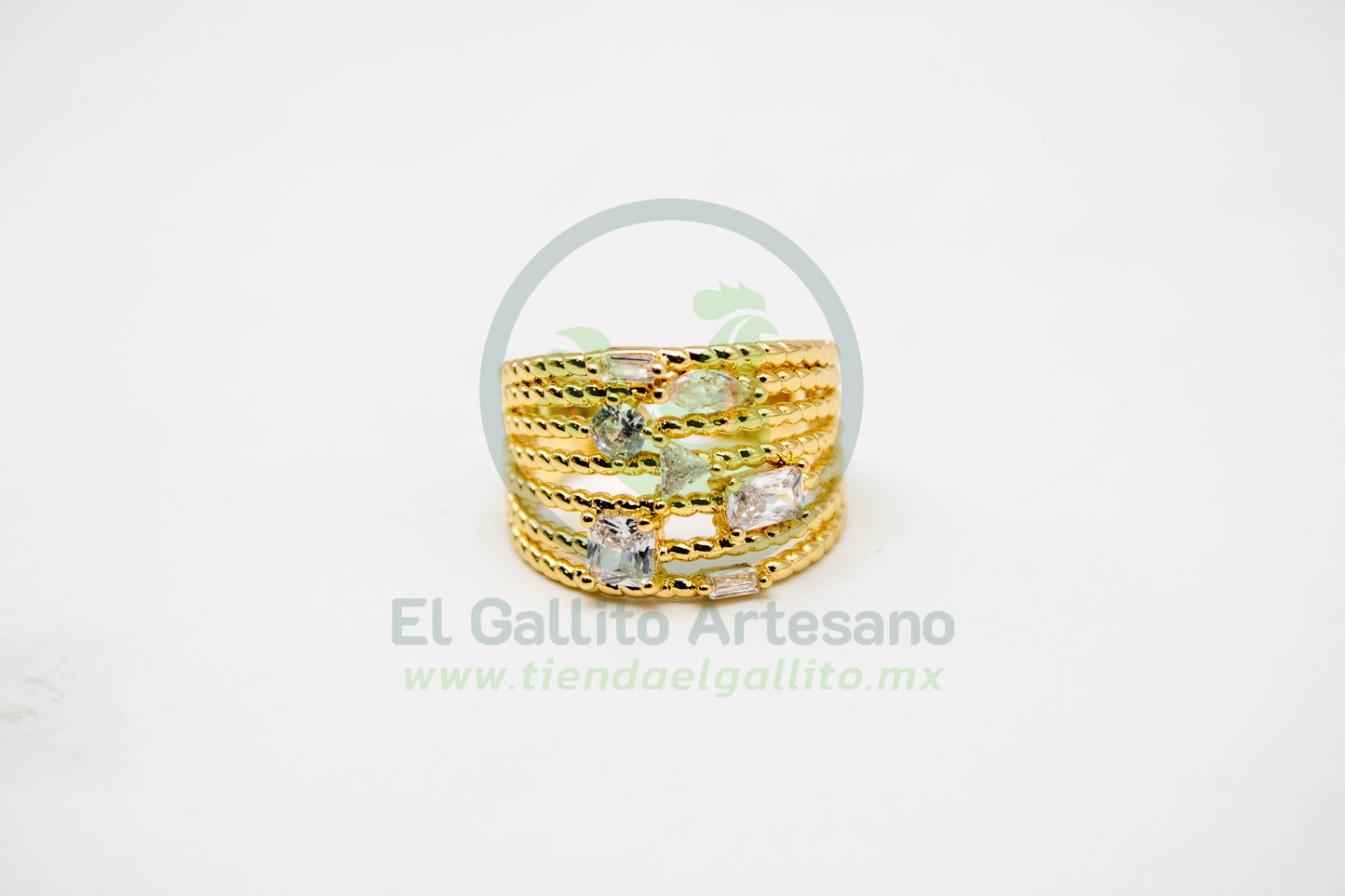 Anillo VIVI 52 | 7 Filas Cristales Ajustable