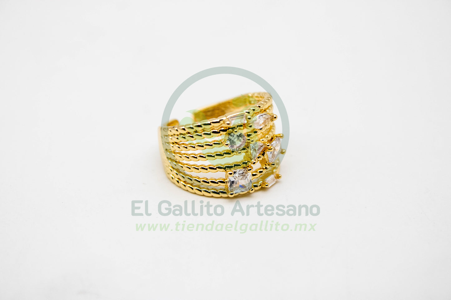 Anillo VIVI 52 | 7 Filas Cristales Ajustable
