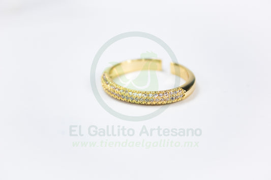 Anillo Vivi Hym-35 | Cristales Curvo