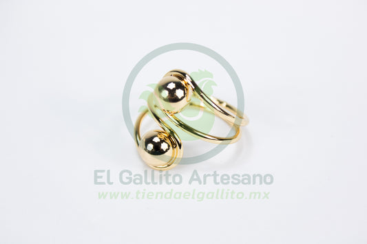 Anillo Vivi Ssy-39 | Dos Bolas Espiral