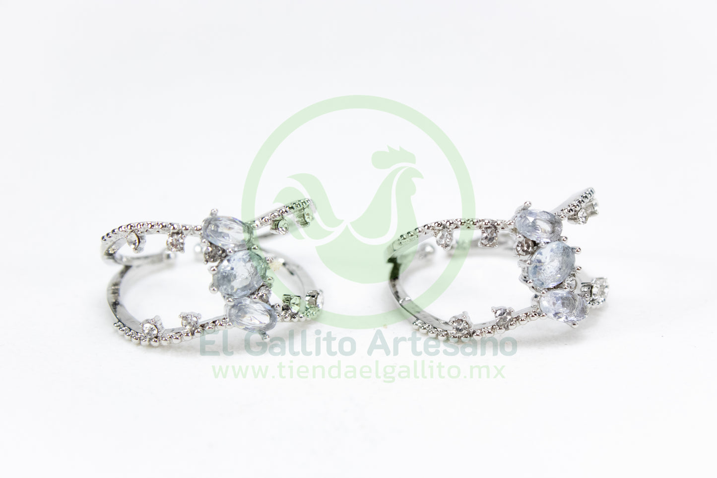 Anillo Acero MD2 | 3 Óvalos Ancho Ajustable