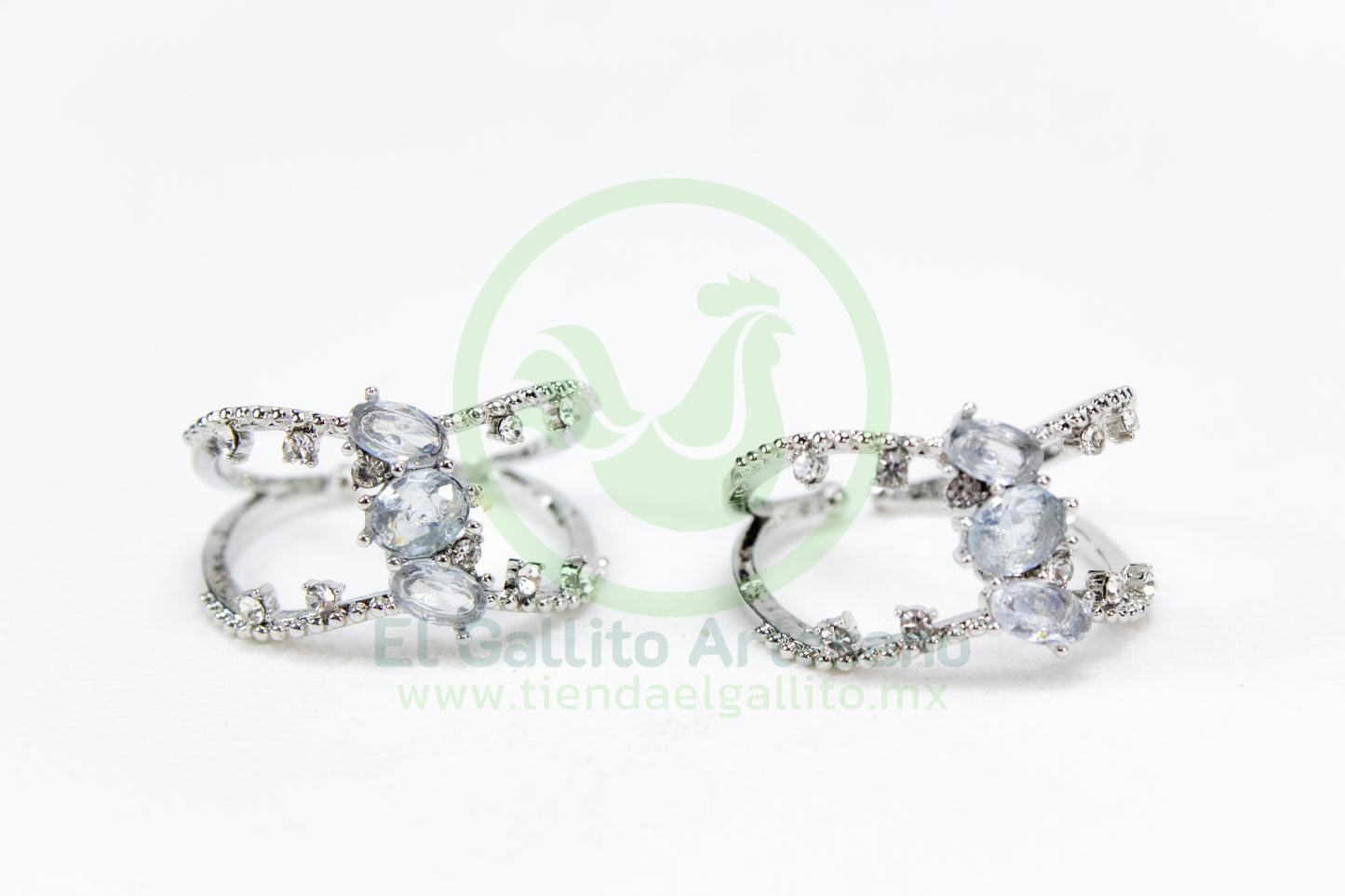 Anillo Acero MD2 | 3 Óvalos Ancho Ajustable