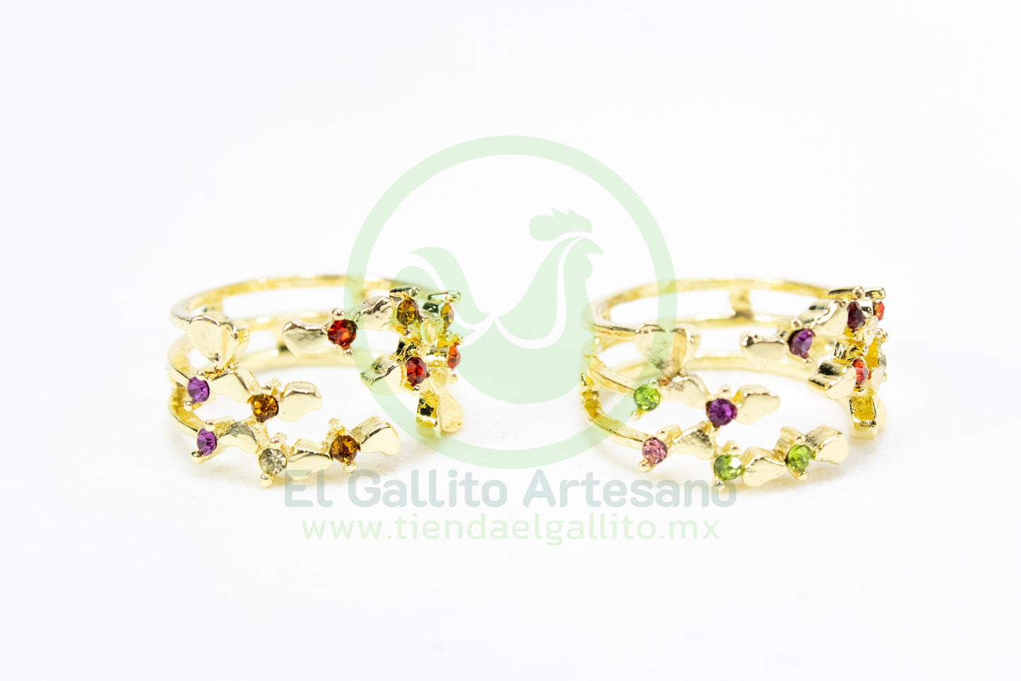 Anillo Acero MD2 | Cristal Colores Ajustable