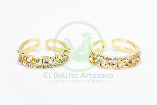 Anillo Acero MD2 | Cuadro Punto Doble Ajust