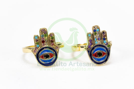 Anillo Acero MD2 | Mano Fátima Colores