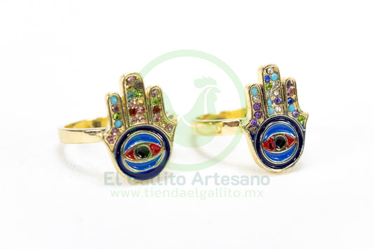 Anillo Acero MD2 | Mano Fátima Colores