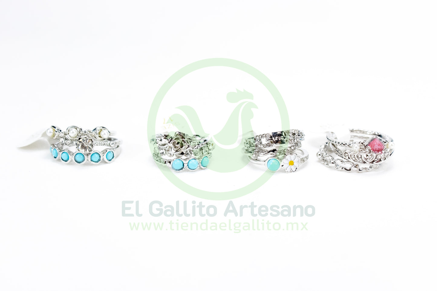 Anillo Acero MD4 | Turquesa Princesa Plateado