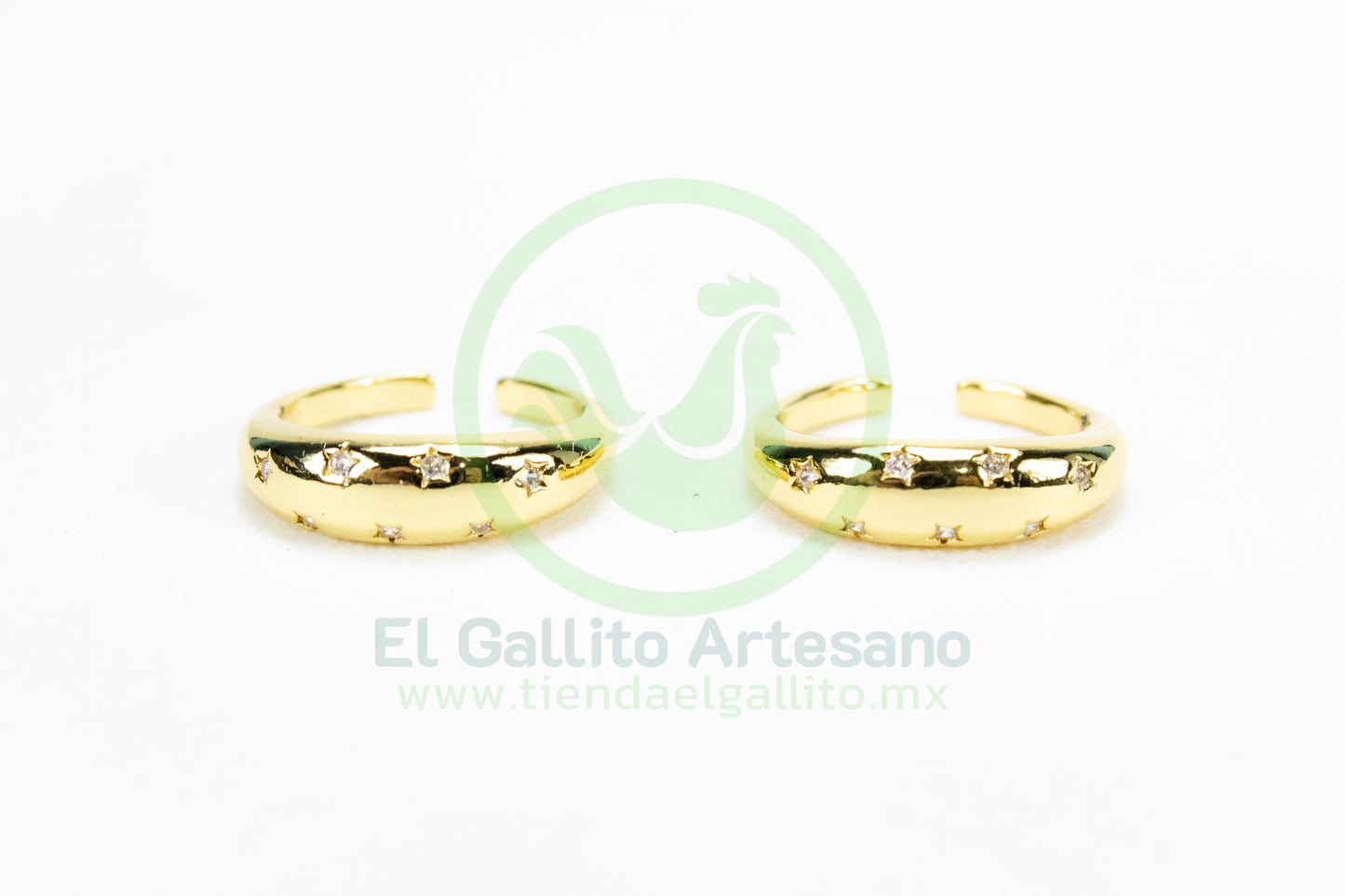 Anillo Acero MD7 | Cristal Estrellita Ajust.