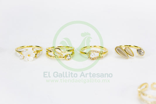 Anillo Acero MD7 | Dorado Princesa