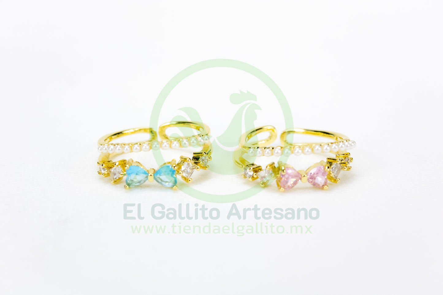 Anillo Acero MD8 | Moño + Perlitas