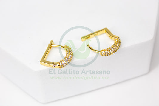 Arete 24-4 MD27 | Huggie En L Cristales
