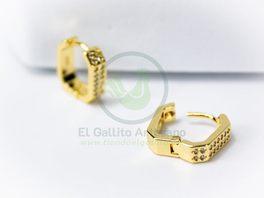 Arete 24-4 MD28 | Corte Facetado Aro Huggie