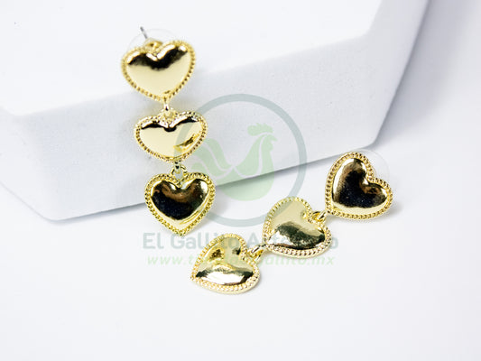 Arete 24-4 MD46-47 | 3 Corazones Colgantes