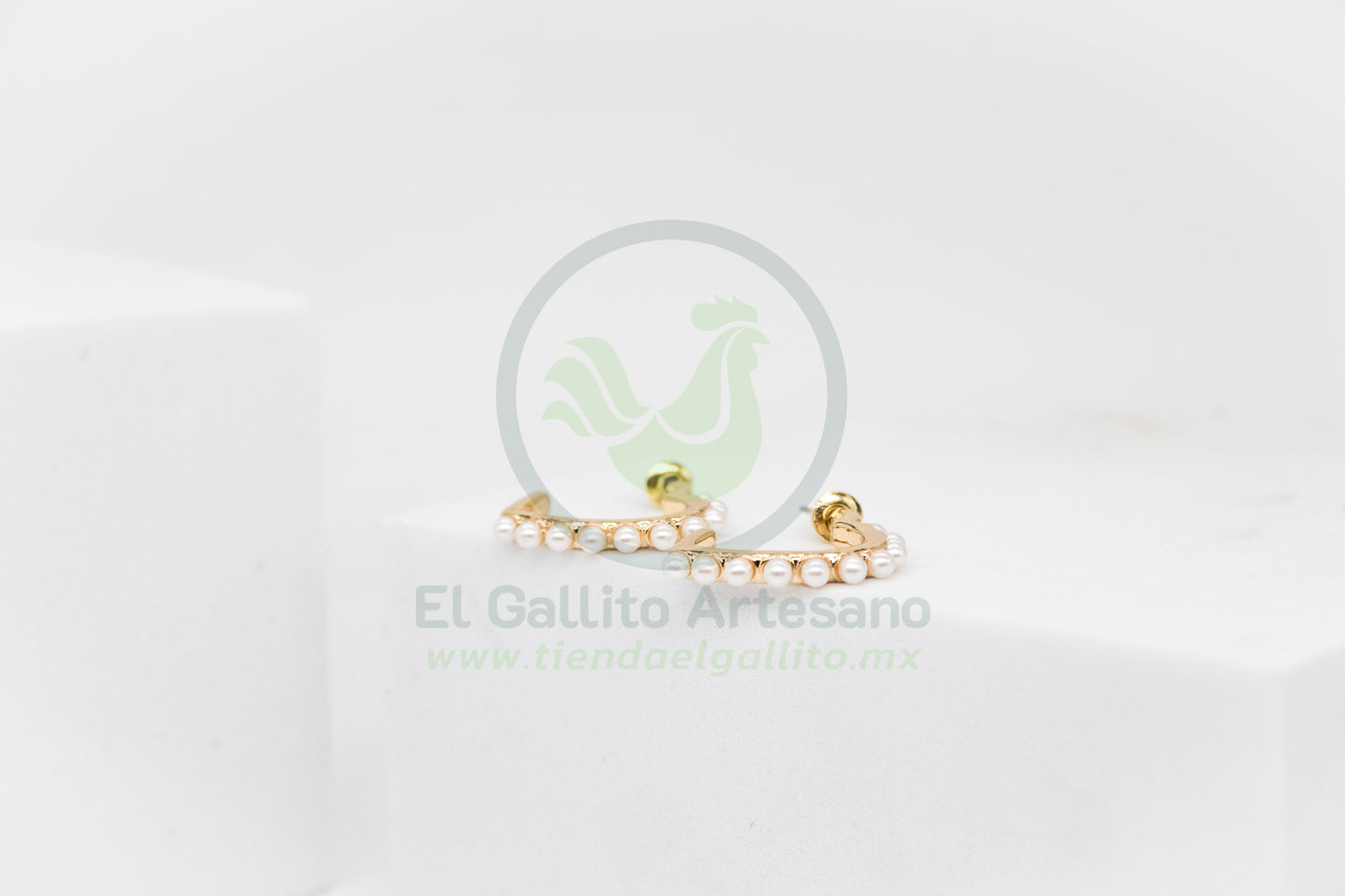 Arete Gold MD12 | Círculos Perlas