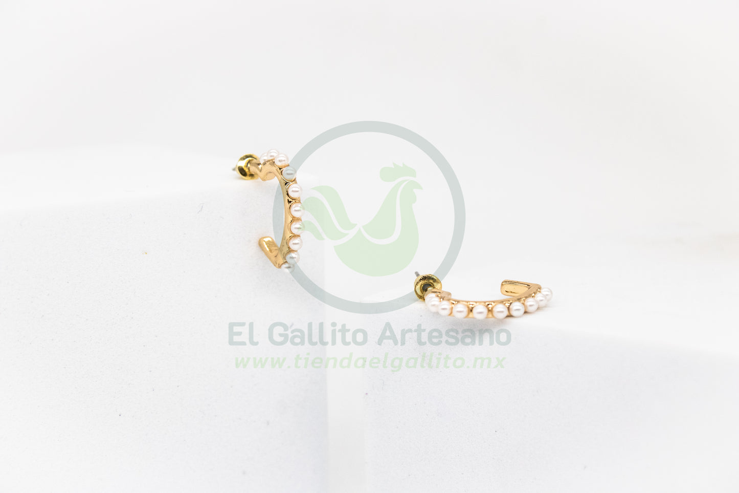 Arete Gold MD12 | Círculos Perlas