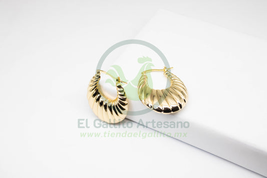 Arete VIVI 56 | Aro Chunky Gota Lineas