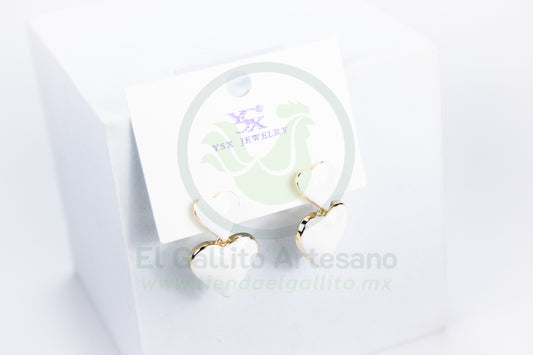 Arete Vivi Dw-9 | Doble Corazón Blanco