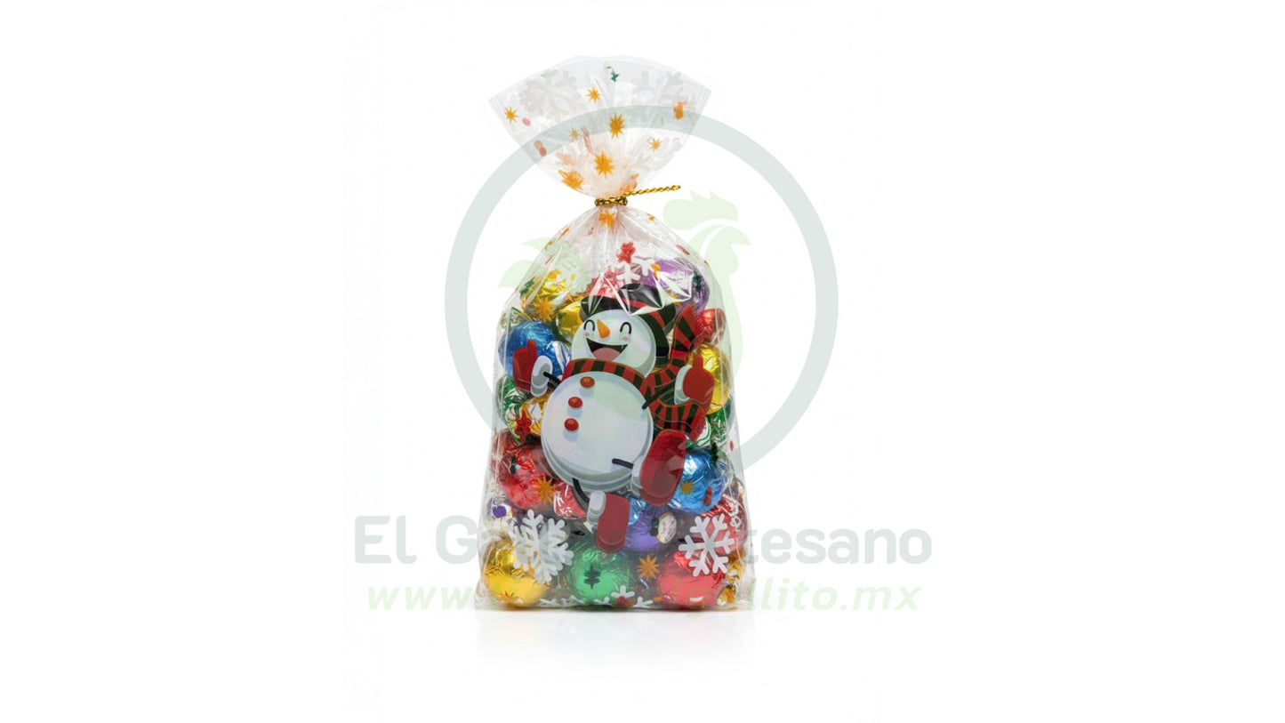 Bolsa Celofan Navidad #2 Transparente