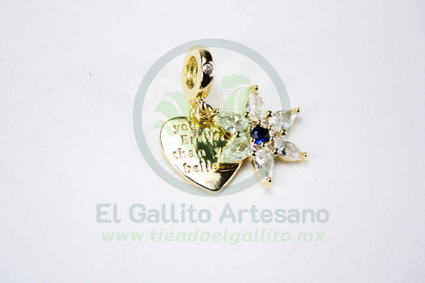 Charms #03 25-1 | Flor con Corazón Leyenda