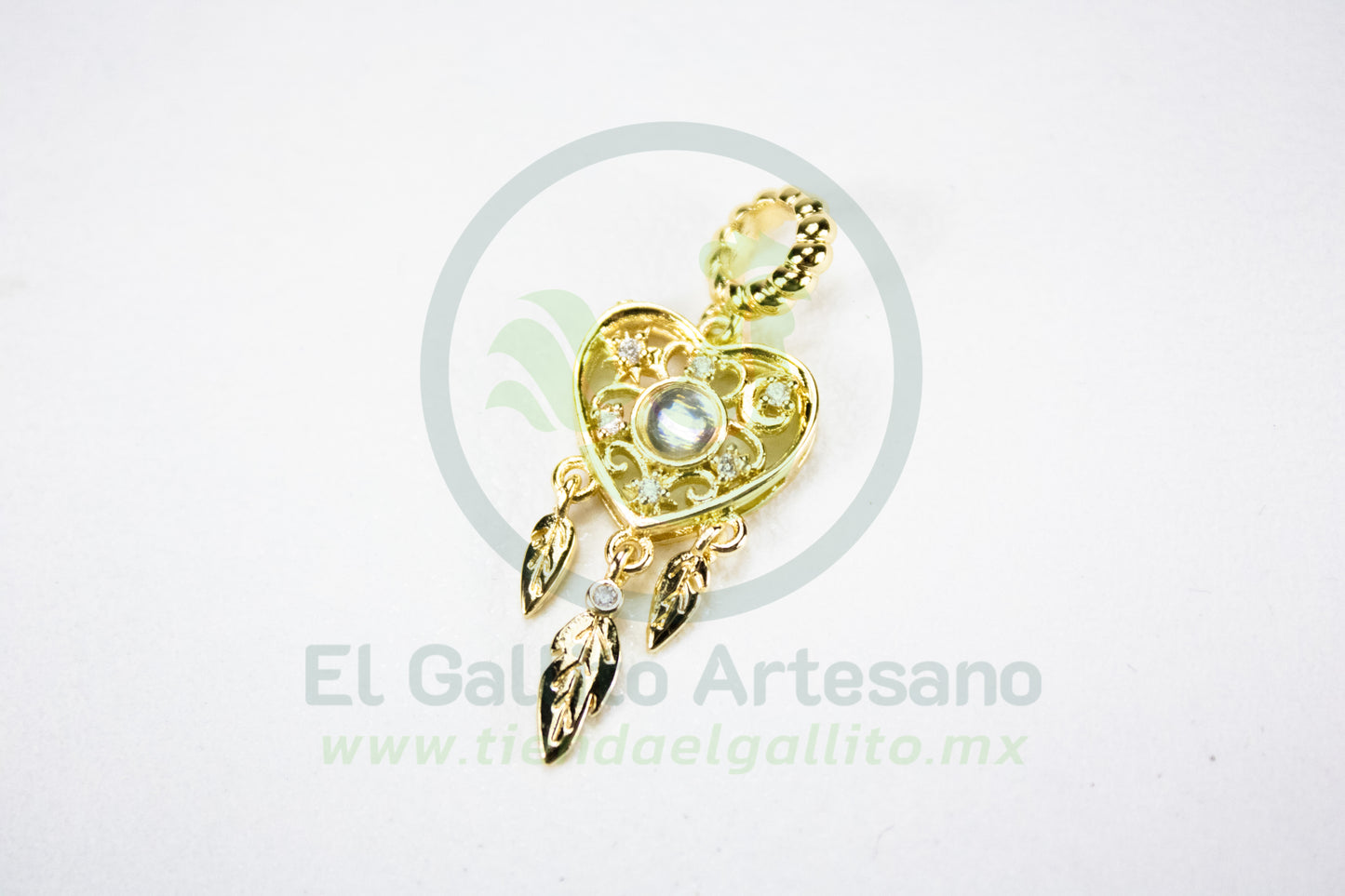 Charms #81 25-1 | Corazón Atrapasueños Dorado