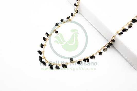 Collar Chip MD2 Obsidiana