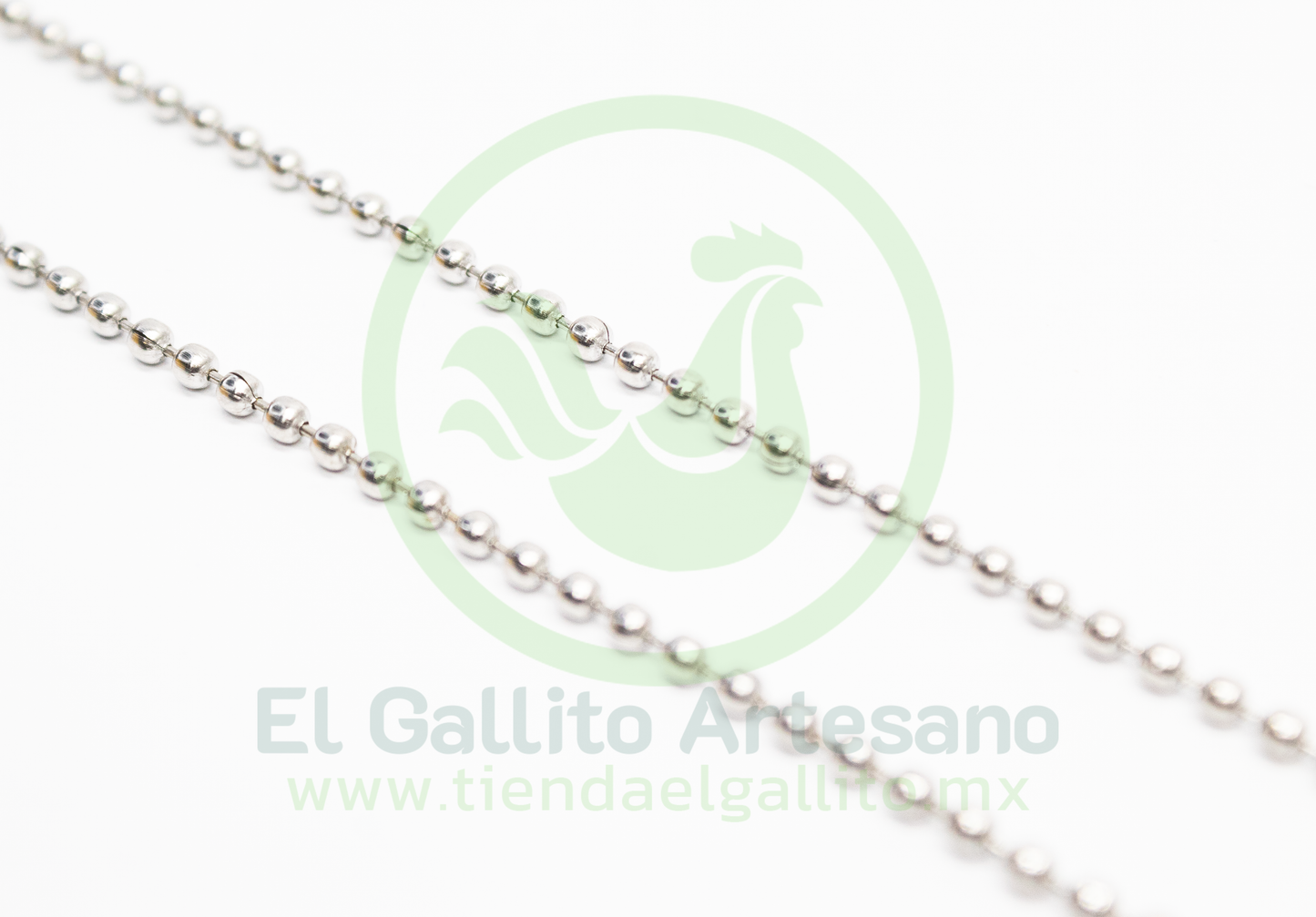 Cadena de Bolita 2.4mm | Tipo Militar